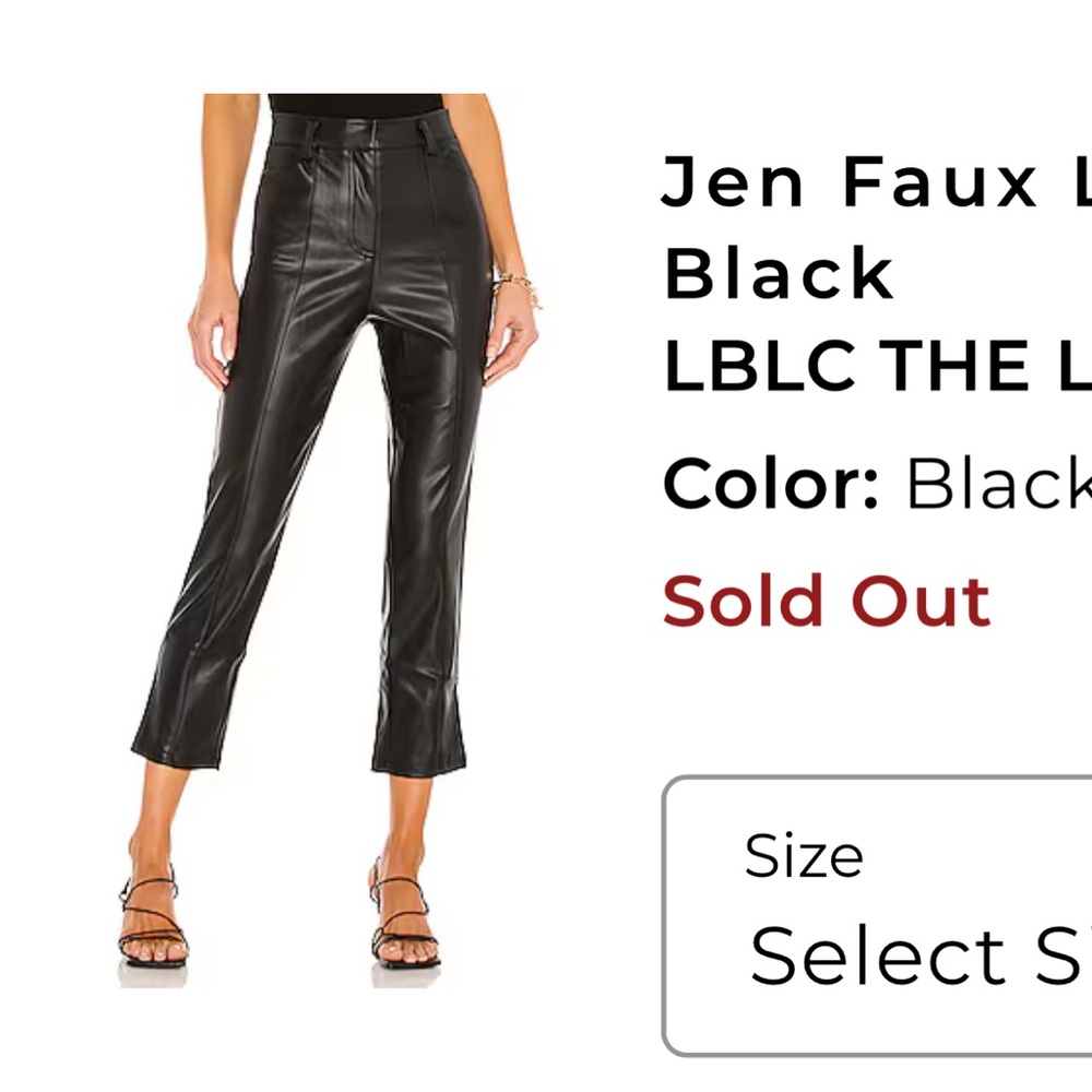 LBLC the label Jen faux leather trouser
